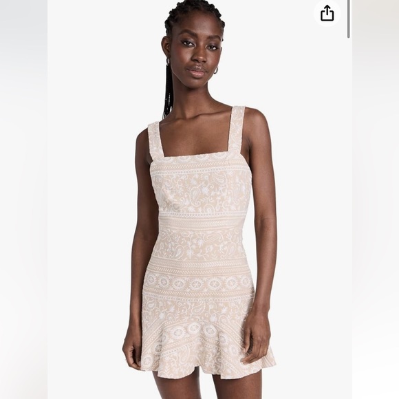 Alice+Olive Kaidra Drop-waist minidress Chamray White Size 2 NWOT - Picture 10 of 16